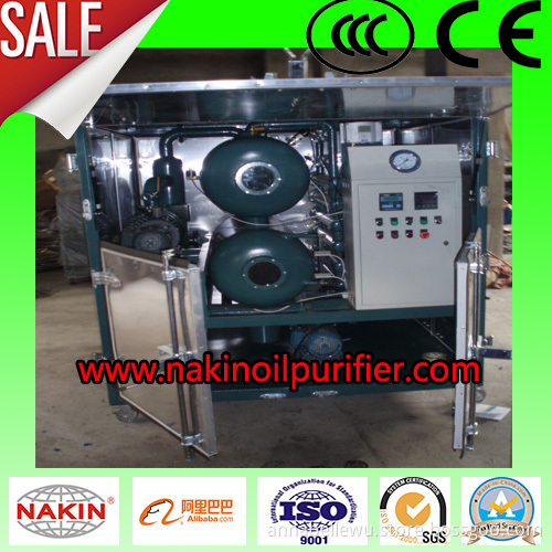Double stages vacuum insulating oil purifier